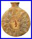 Ancient Culture Roman Sassanid Terracotta Pot Carved Sun And Lion Figure