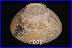 Ancient Early Islamic Nishapur Ceramic Slip Decorated Pottery Bowl Circa 1100 CE