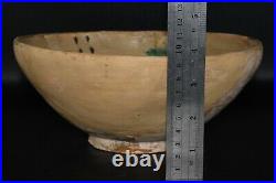 Ancient Early Islamic Nishapur Ceramic Slip Decorated Pottery Bowl Circa 1100 CE