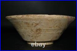 Ancient Islamic Samanid Ceramic Pottery Bowl With Kufic Calligraphy 10th Century