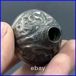 Ancient Islamic Seljuk Civilization Pure Silver Bead 14th Century AD