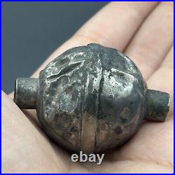 Ancient Islamic Seljuk Civilization Pure Silver Bead 14th Century AD