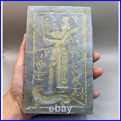 Ancient Near East Early Civilization Winged Deity On Top Of An Animal Tablet