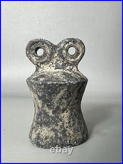 Ancient Near Eastern Black Stone Spectacle Idol