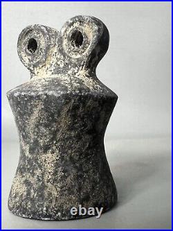 Ancient Near Eastern Black Stone Spectacle Idol