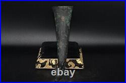 Ancient Near Eastern Parthian Empire Bronze Rhyton with Protome of Stag