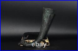 Ancient Near Eastern Parthian Empire Bronze Rhyton with Protome of Stag