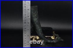 Ancient Near Eastern Parthian Empire Bronze Rhyton with Protome of Stag