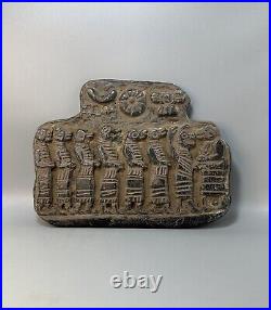 Ancient Near Eastern Stone Tablet With Deferent Ritual Anunaki Scenes