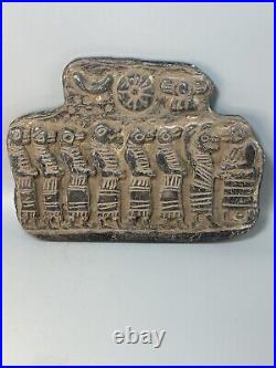 Ancient Near Eastern Stone Tablet With Deferent Ritual Anunaki Scenes