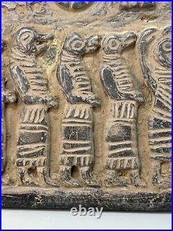 Ancient Near Eastern Stone Tablet With Deferent Ritual Anunaki Scenes