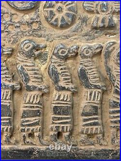 Ancient Near Eastern Stone Tablet With Deferent Ritual Anunaki Scenes