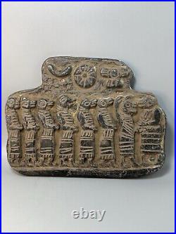 Ancient Near Eastern Stone Tablet With Deferent Ritual Anunaki Scenes