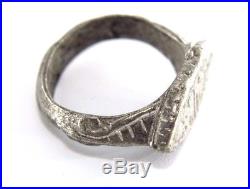 Ancient Ottoman Empire Solid Silver Gents Ring. Stunning! 1v244