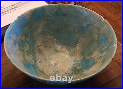 Ancient Persian Islamic Kashan Samanid Nishapur Bowl Restored