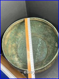 Ancient Seljuk Kufic Inscription's Bronze Dish 1000 AD Central Asia