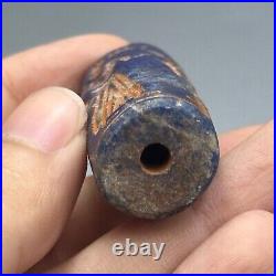 Ancient near eastern Anunaki ritual ceremony intaglio lapis bead