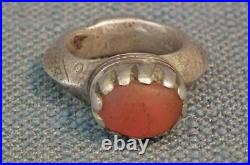 Antique 14th century A. D. (700803 AH) Central Asian Timurid Islamic Silver Ring