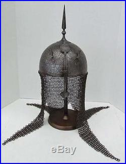 Antique 18-19th century Islamic Indo Persian Helmet Kulah-Khud to sword shamshir