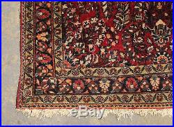 Antique 1930s Hand Woven Middle Eastern Sarouk Wool 39x48 Area Rug, Carpet, NR