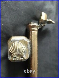 Antique 19c Brass Ottoman Divit Qalamdan Traveling Inkwell Quill Scribe Pen Case