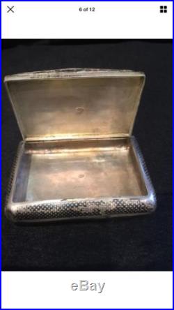 Antique 19th C Ottoman Russian Persian Solid Silver Nielo Cigarette Case By Van
