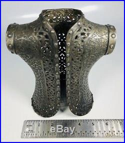 Antique 19th Century Middle Eastern Islamic Bronze Armor Model Figure 7.5 Tall