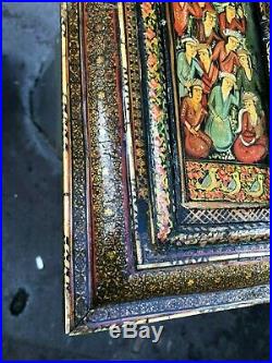 Antique 19th Century Persian Qajar Period Hidden Mirror Wall Cabinet