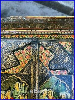 Antique 19th Century Persian Qajar Period Hidden Mirror Wall Cabinet