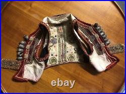 Antique 19th Folk Vest Ottoman Gold Thread Embroidered, Silver Buttons, Albanian