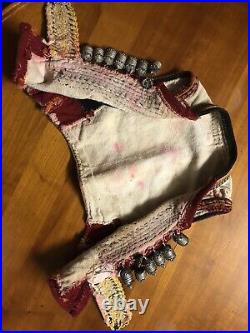 Antique 19th Folk Vest Ottoman Gold Thread Embroidered, Silver Buttons, Albanian