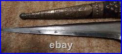 Antique Afghan Khyber Choora Dagger with Scabbard/Very Ornate Craftsmenship