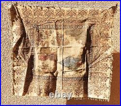 Antique Arabic Wall Hanging Tapestry Shawl Scarf Linen Canvas Wise Man
