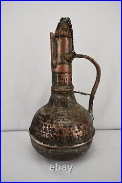 Antique Arabic Yemen Copper Coffee Pot Dallah 19th Century