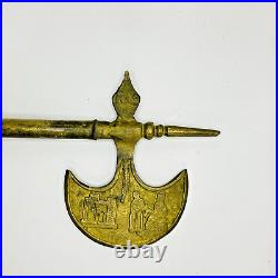 Antique Assyrians /Babylon Brass Axe engraved on both sides of the Assyrian bull