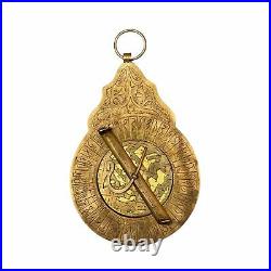 Antique Authentic Hand-Engraved Brass Moroccan Astrolabe