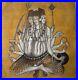 Antique Basoli School Indian miniature painting depicting Brahma hindu God 19thC