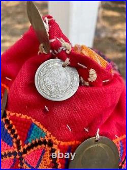 Antique Bedouin Bedu Tribal Headdress Palestine with Ottoman Coins