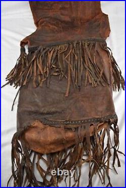 Antique Bedouin Middle Eastern Traditionlal Tribal Leather Handbag