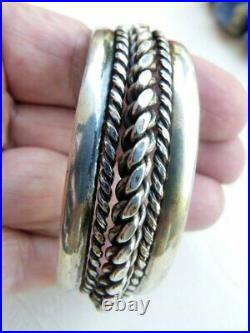 Antique Bedouin Silver Bracelet, Siwa Oasis Style Bracelet, Cuff Bracelet