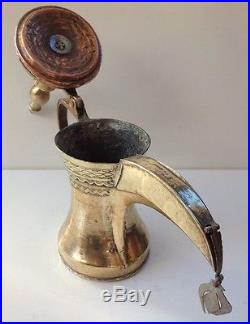 Antique Brass Copper Islamic Dallah Bedouin Arabic Coffee Pot
