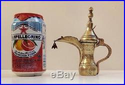Antique Brass Islamic Bedouin Dallah Arabic Coffee Pot Middle Eastern