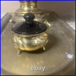 Antique Brass Persian SAMOVAR. With Tray. In Great Shape. C8