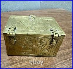 Antique Brass Persian Spice/Tea Box Casket Shell Islam Arabic Blessing Artifact