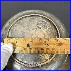 Antique Bronze Pan Arabic Stamped Middle East 1827 AD Dish Plate Collectable