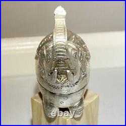 Antique Cambodian Silver Khmer Elephant Betel Box T90 Repousse Video