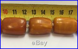Antique Chinese royal Butterscotch Amber egg yolk Beads, baltic, 91.5 G-
