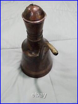 Antique Copper Hammered Coffee Pot Water Pot Tea Pot Middle Eastern 19th Century