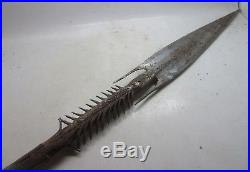 Antique Decorated Barbed Spearhead From Damascus