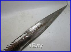 Antique Decorated Barbed Spearhead From Damascus